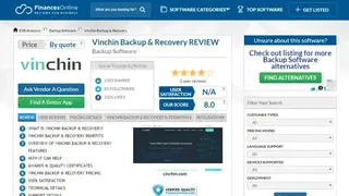 Vinchin Backup & Recovery screenshot