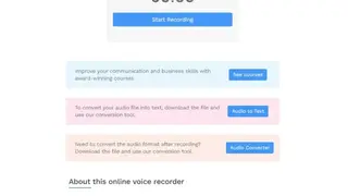 VirtualSpeech Online Voice Recorder screenshot