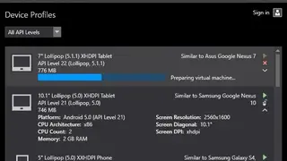 Visual Studio Emulator for Android screenshot