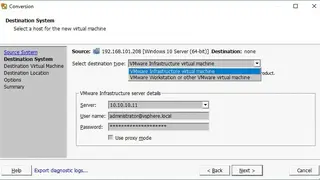 VMware vCenter Converter screenshot