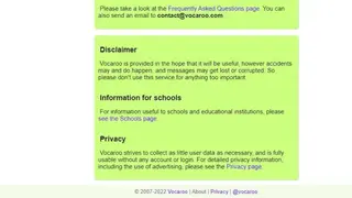 Vocaroo screenshot
