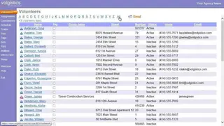 Volgistics screenshot