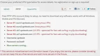 VPNBook screenshot