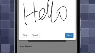 Waiver Electronic screenshot