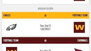 Washington Football Team screenshot