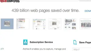 Wayback Machine screenshot