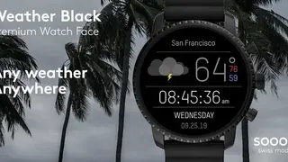 Weather Black Premium Watch Face screenshot