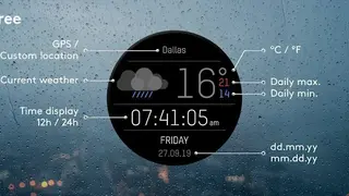 Weather Black Premium Watch Face screenshot