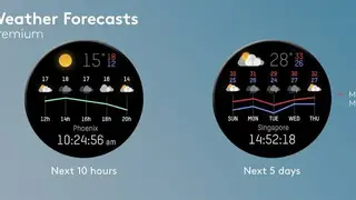 Weather Black Premium Watch Face screenshot