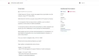 Web Server for Chrome screenshot