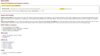 Web Sniffer screenshot