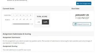 WebAssign screenshot