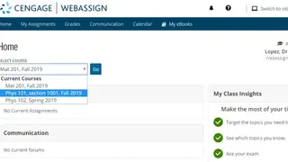 WebAssign screenshot
