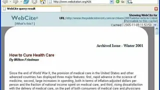 WebCite screenshot