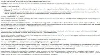 WebCite screenshot