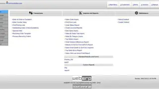 WebERP screenshot