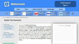 Webestools screenshot