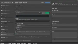 Webflow CMS screenshot