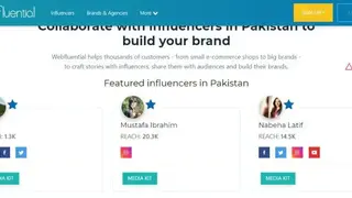 Webfluential screenshot