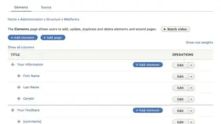 Webform screenshot