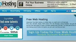 WebFreeHosting screenshot