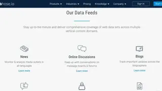 WebHose screenshot