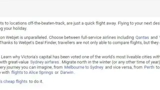 Webjet screenshot