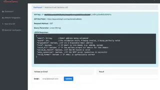 Weblegit Email Validation Service screenshot