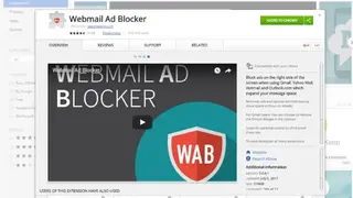 Webmail ad blocker screenshot
