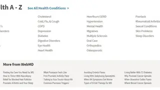 WebMD screenshot