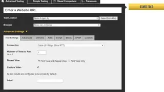 WebPagetest screenshot