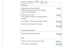 Websense Email Security screenshot