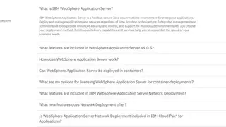 WebSphere Application Server screenshot