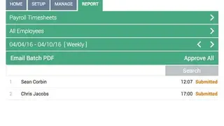 Webtimeclock screenshot