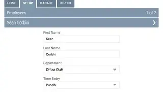 Webtimeclock screenshot
