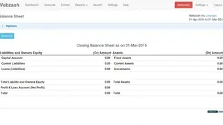 Webzash screenshot