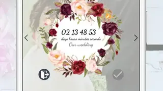 Wedding Countdown Boho Vintage Flower Widget screenshot