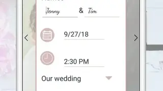 Wedding Countdown Boho Vintage Flower Widget screenshot