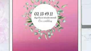 Wedding Countdown Boho Vintage Flower Widget screenshot