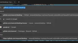 Wexond screenshot