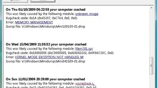 WhoCrashed screenshot