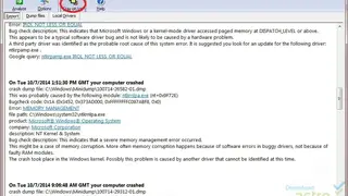 WhoCrashed screenshot