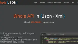 WhoisJson – Whois API in Json – Xml screenshot