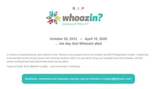 Whoozin screenshot