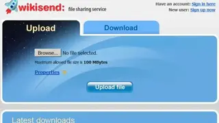 Wikisend screenshot