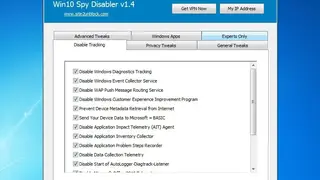 Win10 Spy Disabler screenshot