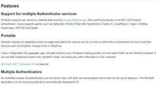 WinAuth screenshot