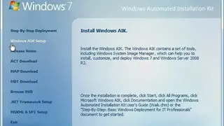 Windows AIK screenshot