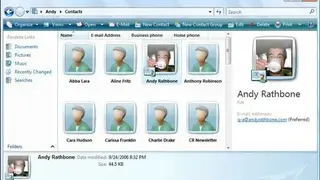 Windows Contacts screenshot