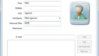Windows Contacts screenshot